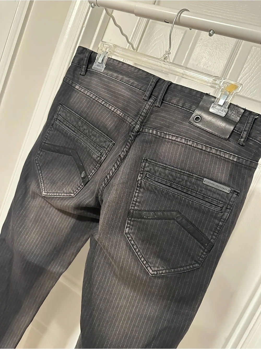 Armani Exchange Black Pinstripe jeans